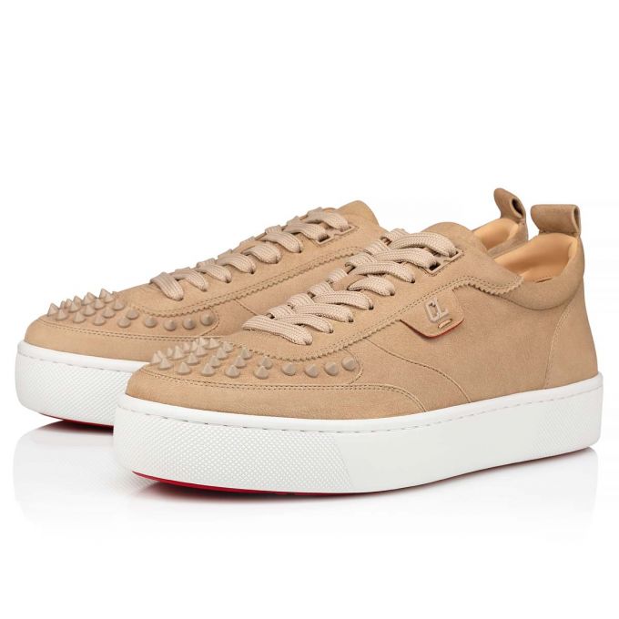 Christian Louboutin Happyrui Spikes Ruskind Sneakers Sneakers Herre Grå | DK-74777