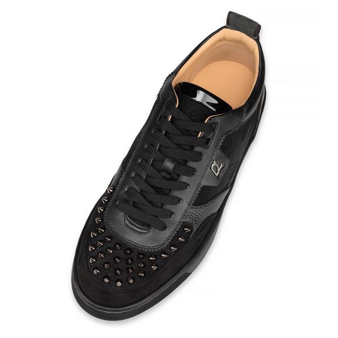 Christian Louboutin Happyrui Spikes Version Creative Fabric Sneakers Sneakers Herre Sort | DK-38415