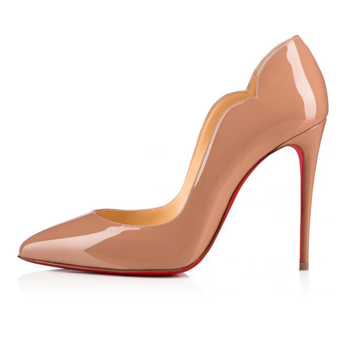 Christian Louboutin Hot Chick 100 100 Lak Pumps Pumps Dame Beige | DK-41588