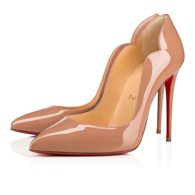 Christian Louboutin Hot Chick 100 100 Lak Pumps Pumps Dame Beige | DK-41588