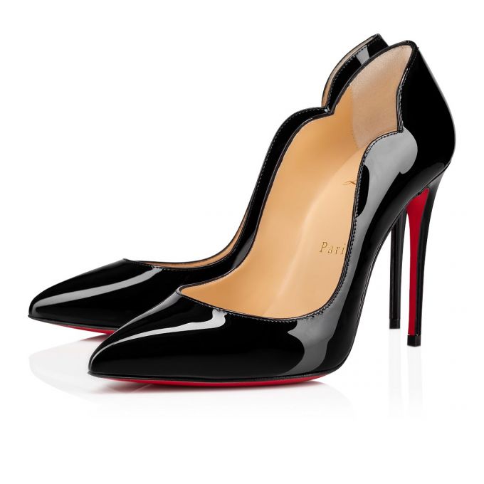 Christian Louboutin Hot Chick 100 100 Lak Pumps Pumps Dame Sort | DK-89343