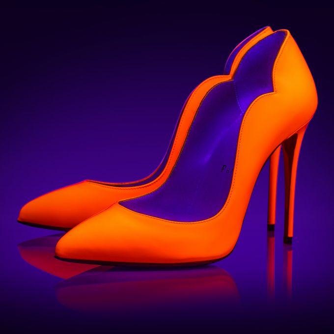 Christian Louboutin Hot Chick 100 Lak Pumps Pumps Dame Orange | DK-42755