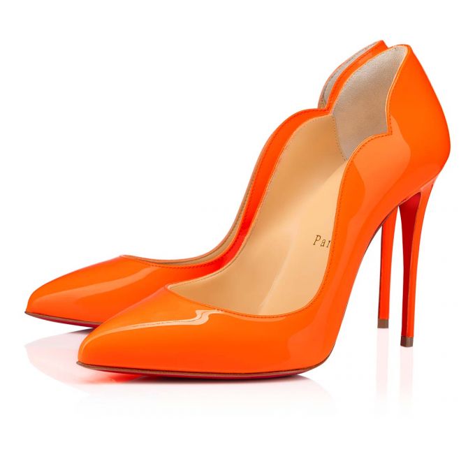 Christian Louboutin Hot Chick 100 Lak Pumps Pumps Dame Orange | DK-42755