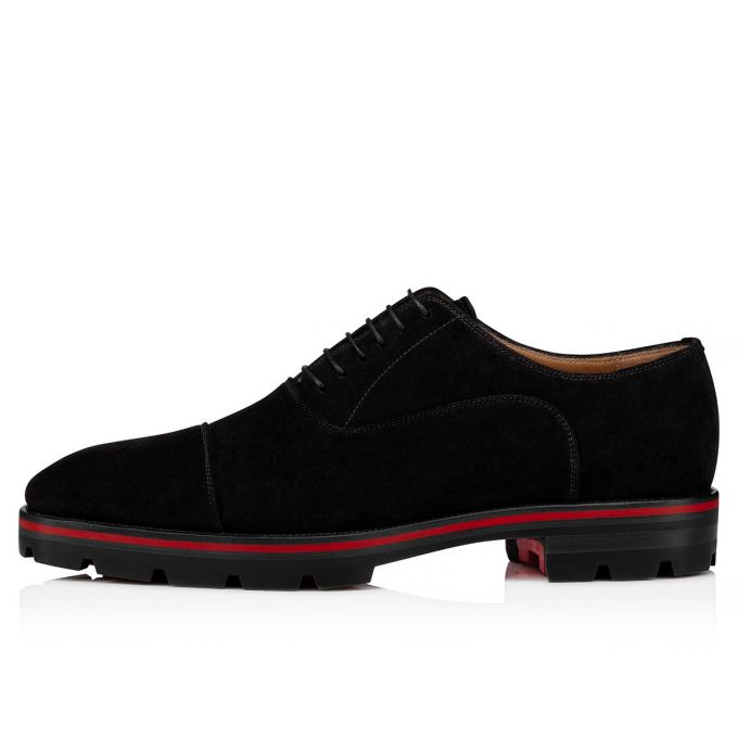 Christian Louboutin Hubertus 000 Veau Velours Oxford Oxford Sko Herre Sort | DK-81622