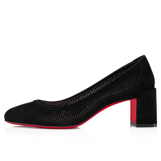 Christian Louboutin Incastrana 55 Veau Velours Pumps Pumps Dame Sort | DK-84130