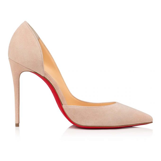 Christian Louboutin Iriza 100 100 Nougat Veau Velours Pumps Pumps Dame Beige | DK-21007