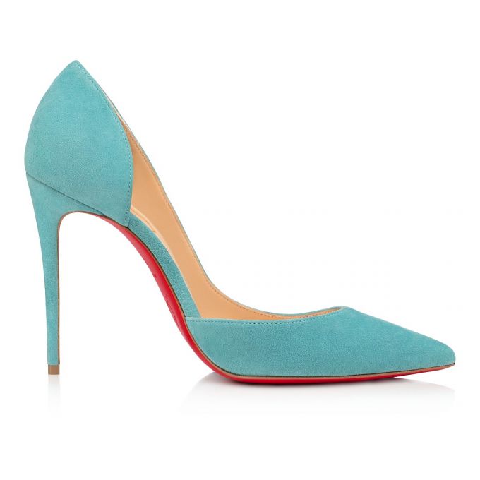 Christian Louboutin Iriza 100 100 Noumea Veau Velours Pumps Pumps Dame Turkis | DK-12685