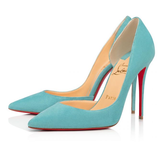 Christian Louboutin Iriza 100 100 Noumea Veau Velours Pumps Pumps Dame Turkis | DK-12685