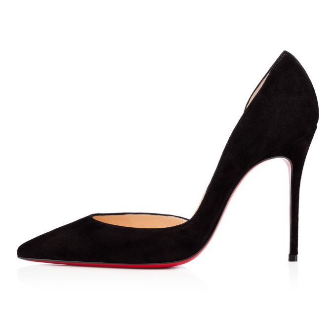 Christian Louboutin Iriza 100 100 Veau Velours Pumps Pumps Dame Sort | DK-13099