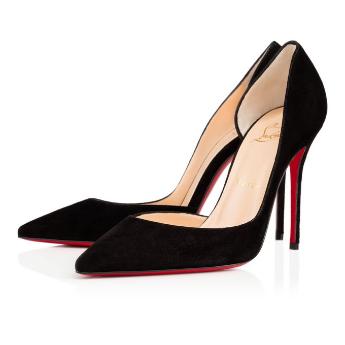 Christian Louboutin Iriza 100 100 Veau Velours Pumps Pumps Dame Sort | DK-13099