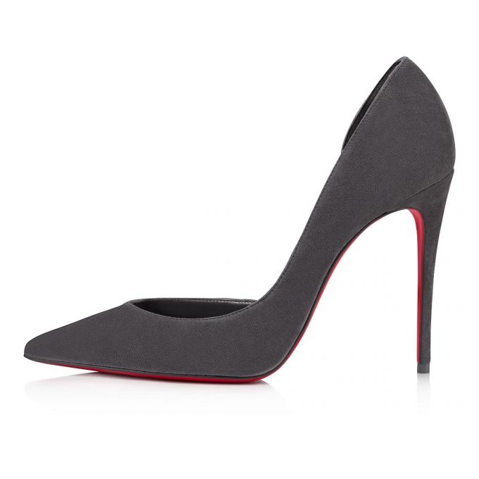 Christian Louboutin Iriza 100 Veau Velours Pumps Pumps Dame Grå | DK-82921