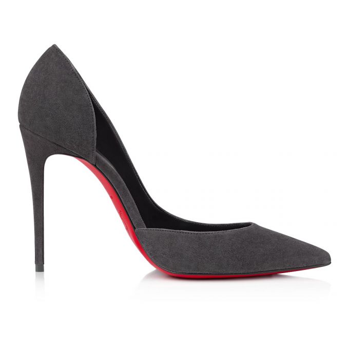 Christian Louboutin Iriza 100 Veau Velours Pumps Pumps Dame Grå | DK-82921