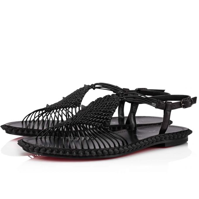 Christian Louboutin Janis In Spain Calf Sandals Sandaler Dame Sort | DK-48928