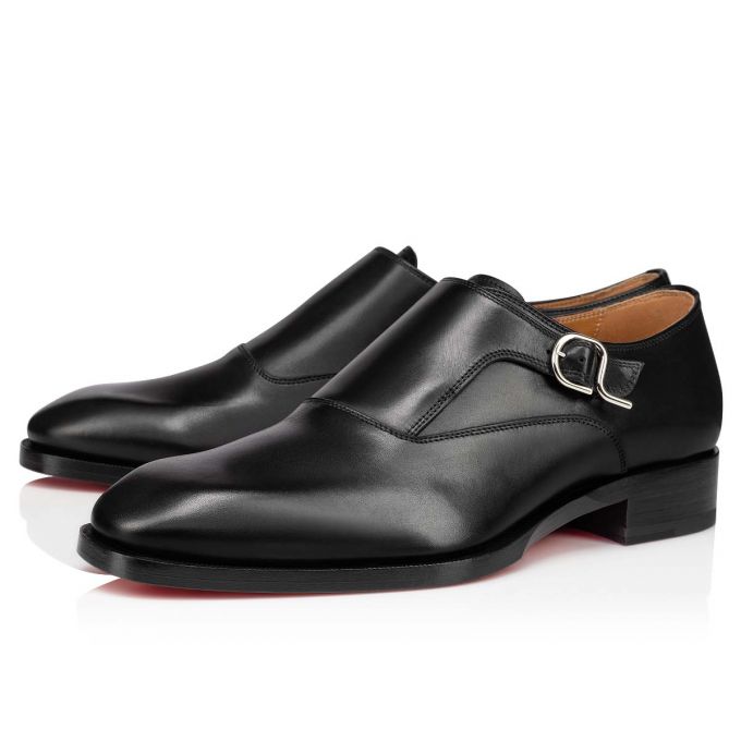 Christian Louboutin John Calf Monk Straps Monk Straps Herre Sort | DK-94042