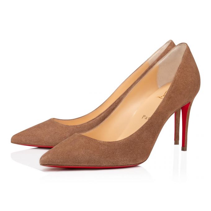 Christian Louboutin Kate 085 85 Fennec Veau Velours Pumps Pumps Dame Khaki | DK-67982