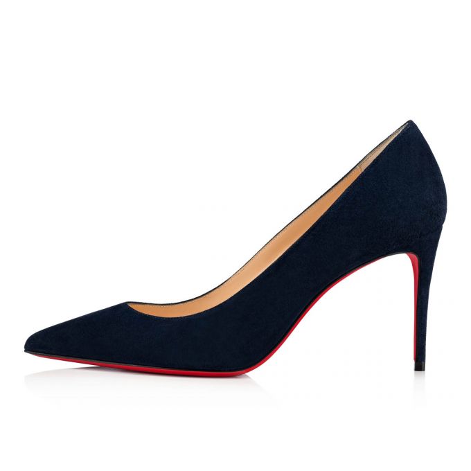 Christian Louboutin Kate 085 85 Marine Veau Velours Pumps Pumps Dame Mørkeblå | DK-09132