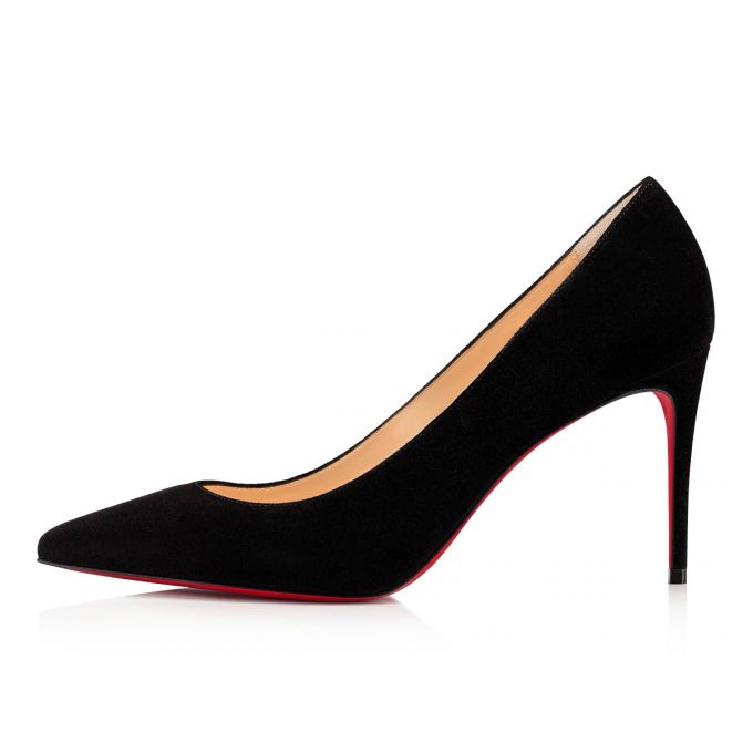 Christian Louboutin Kate 085 85 Veau Velours Pumps Pumps Dame Sort | DK-25615