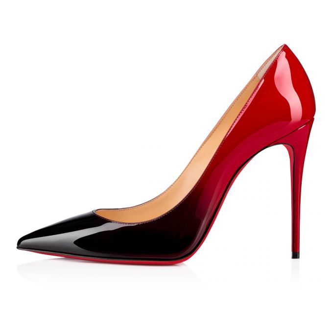 Christian Louboutin Kate 100 100 Lak Pumps Pumps Dame Sort Rød | DK-15385