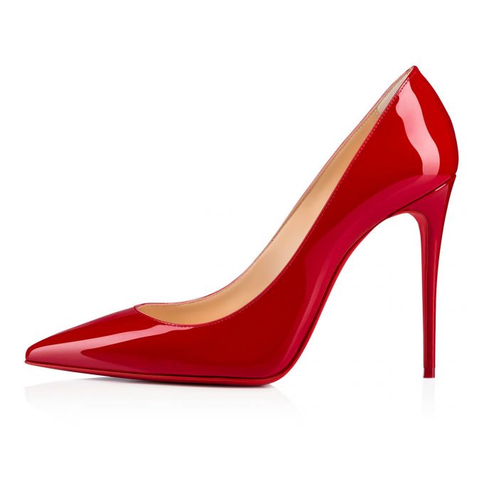 Christian Louboutin Kate 100 100 Lak Pumps Pumps Dame Rød | DK-89386