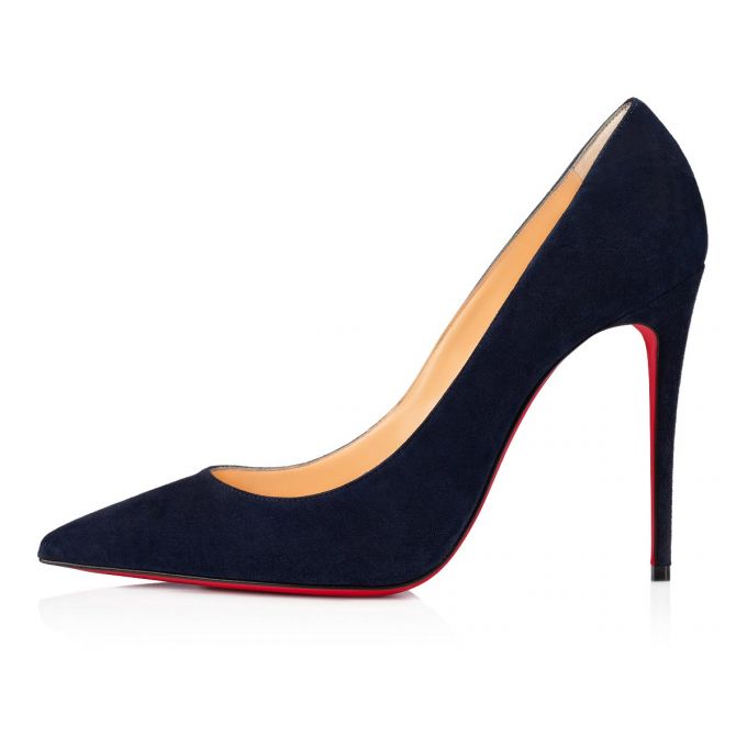 Christian Louboutin Kate 100 100 Nocturne Veau Velours Pumps Pumps Dame Sort | DK-51224