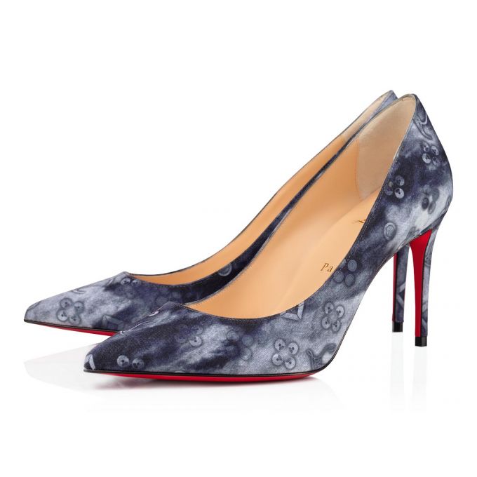 Christian Louboutin Kate 85 Bomulds Pumps Pumps Dame Flerfarvede | DK-70414