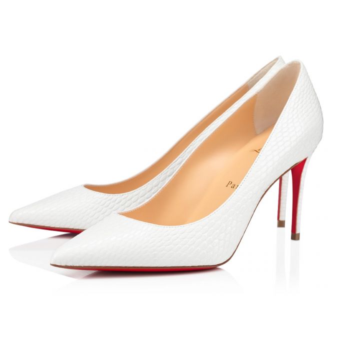 Christian Louboutin Kate 85 Calf Pumps Pumps Dame Hvide | DK-50354