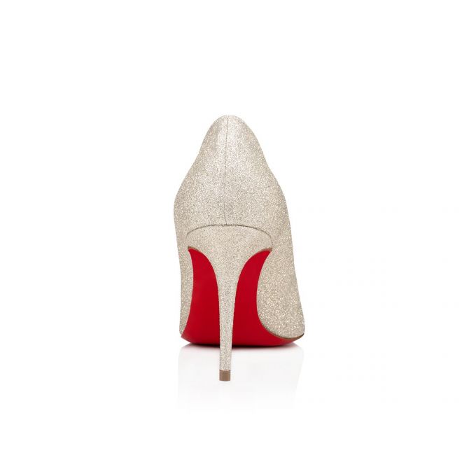 Christian Louboutin Kate 85 Ivory Glitter Pumps Pumps Dame Sølv | DK-99867