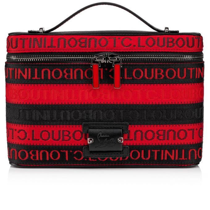 Christian Louboutin Kypipouch Cl Páskové Creative Fabric Messenger Bags Messenger Taske Herre Sort Rød | DK-37849