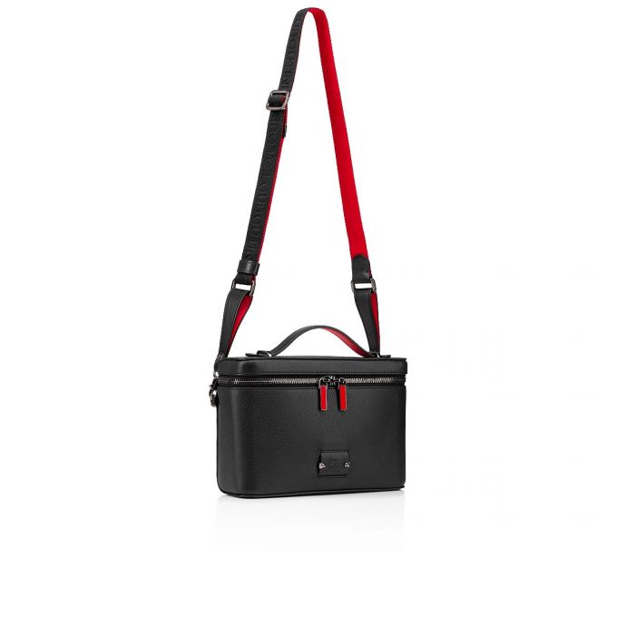 Christian Louboutin Kypipouch Classic Læder Messenger Bags Messenger Taske Herre Sort Rød | DK-19787