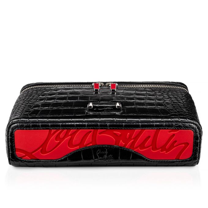 Christian Louboutin Kypipouch Creative Læder Messenger Bags Messenger Taske Herre Sort | DK-27228