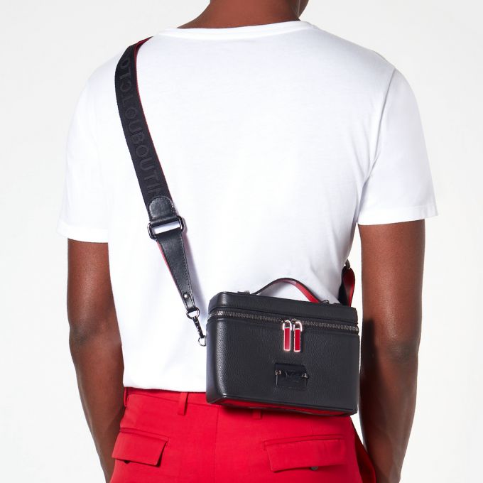 Christian Louboutin Kypipouch Small Classic Læder Messenger Bags Messenger Taske Herre Sort | DK-40151