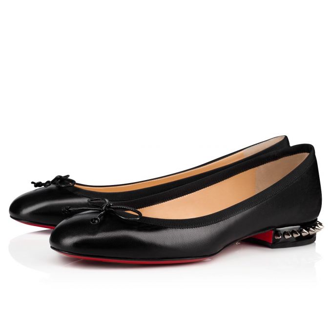 Christian Louboutin La Massine 000 Nappa Flats Flats Dame Sort | DK-50308