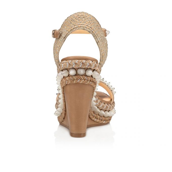 Christian Louboutin Lata 110 Fennec Calf Espadrilles Espadrilles Dame Khaki | DK-42621