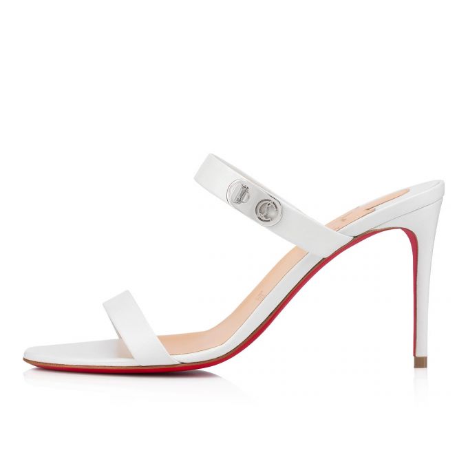 Christian Louboutin Lock Me 85 Mules Mules Dame Hvide | DK-50527