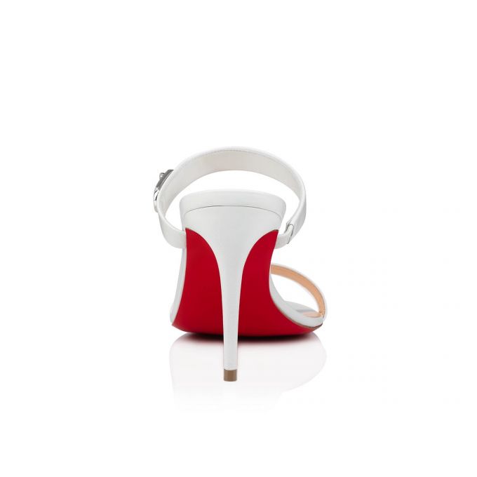 Christian Louboutin Lock Me 85 Mules Mules Dame Hvide | DK-50527