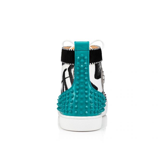 Christian Louboutin Lou Spikes 2 Bomulds Sneakers Sneakers Herre Flerfarvede | DK-36877