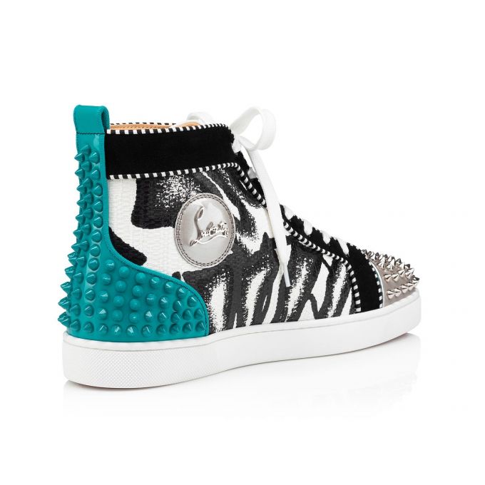 Christian Louboutin Lou Spikes 2 Bomulds Sneakers Sneakers Herre Flerfarvede | DK-36877