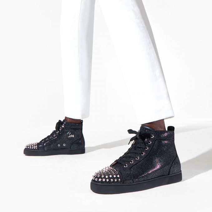 Christian Louboutin Lou Spikes Orla 000 Version Sneakers Sneakers Herre Sort | DK-56652