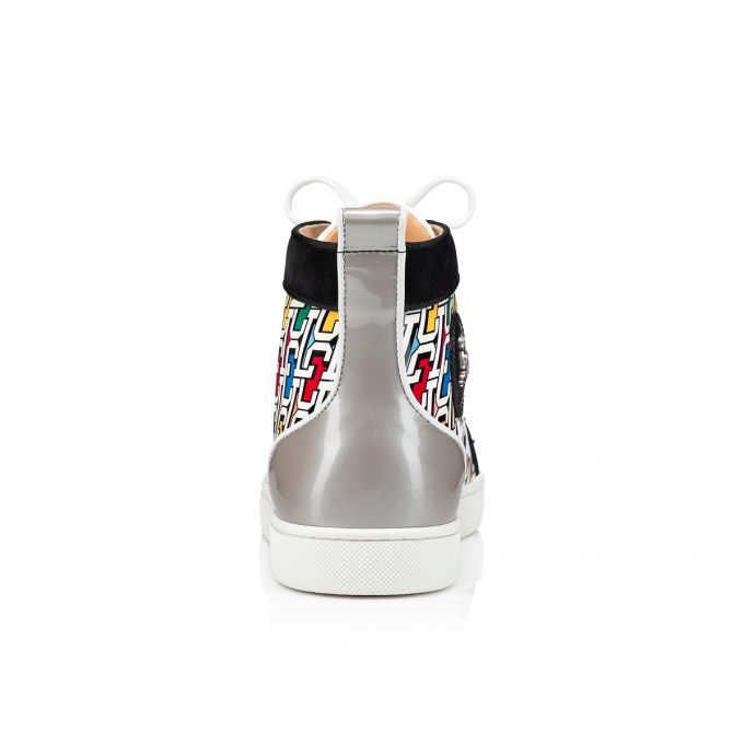 Christian Louboutin Lou Spikes Orlato Calf Sneakers Sneakers Herre Flerfarvede Sølv | DK-02211