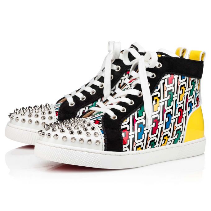 Christian Louboutin Lou Spikes Orlato Lak Sneakers Sneakers Dame Flerfarvede | DK-11513