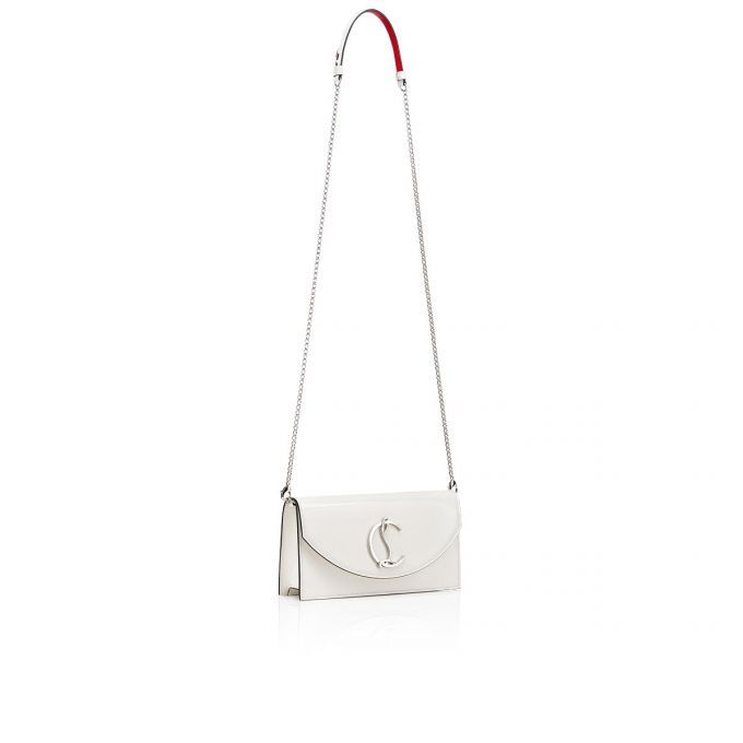 Christian Louboutin Loubi54 Classic Læder Mini Bags Belt Bags & Mini Bags Dame Hvide Sølv | DK-60469