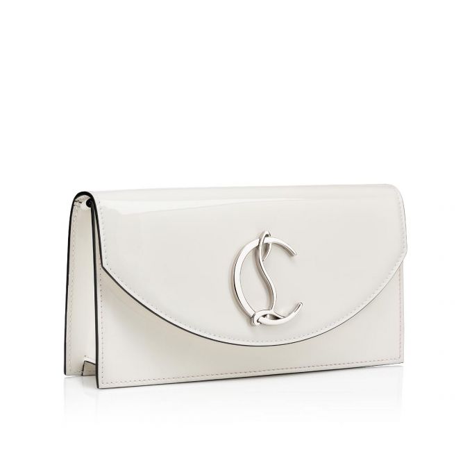 Christian Louboutin Loubi54 Classic Læder Evening Bags Evening Bags Dame Hvide Sølv | DK-87528