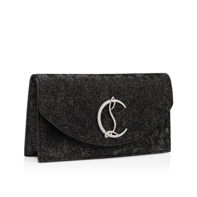 Christian Louboutin Loubi54 Creative Læder Pouches Pouches Dame Sort Sølv | DK-12164