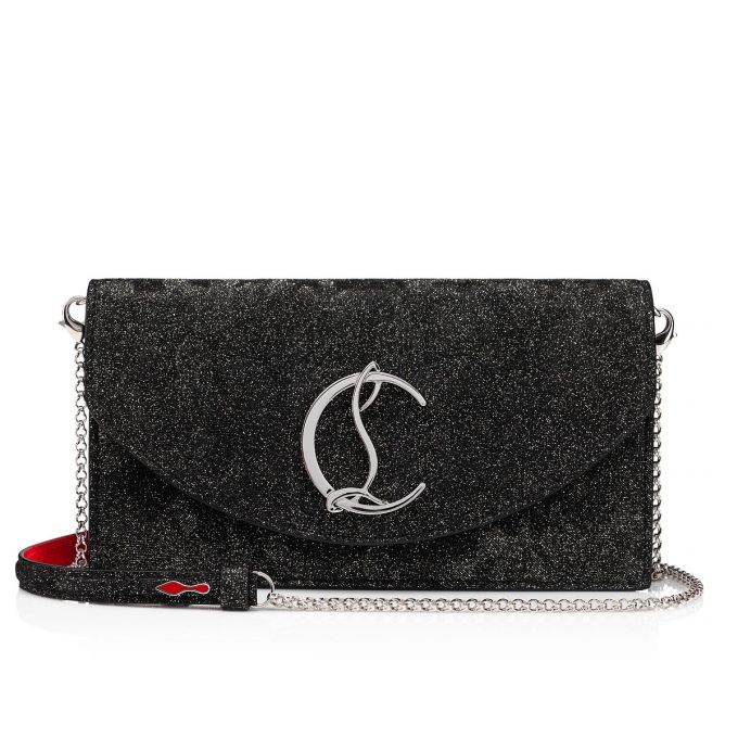 Christian Louboutin Loubi54 Creative Læder Pouches Pouches Dame Sort Sølv | DK-12164