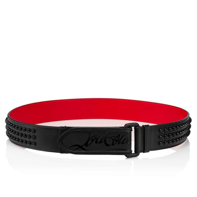 Christian Louboutin Loubi Belt Calfskin Belts Bælter Herre Sort | DK-09832