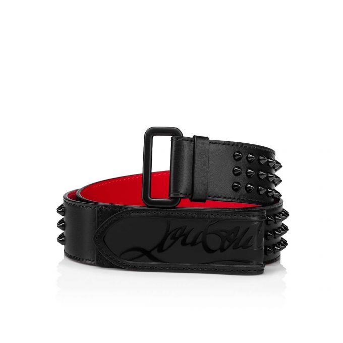 Christian Louboutin Loubi Belt Calfskin Belts Bælter Herre Sort | DK-09832