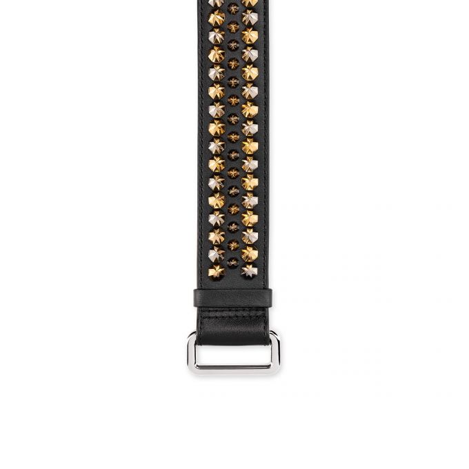 Christian Louboutin Loubi Belt Classic Læder Belts Bælter Herre Sort Rød Flerfarvede | DK-55635