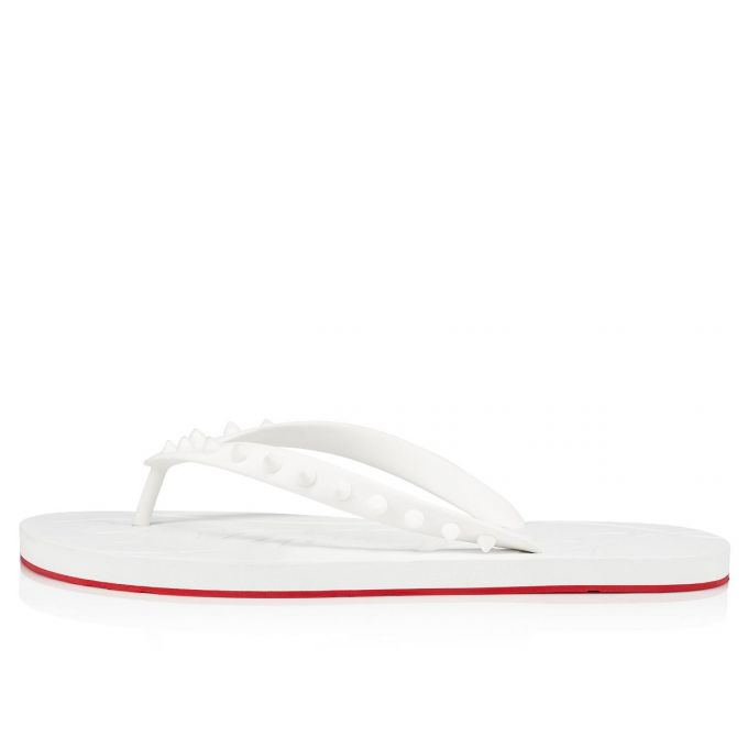 Christian Louboutin Loubi Flip 000 Pvc Sandals Espadrilles & Sandals Herre Hvide | DK-79081