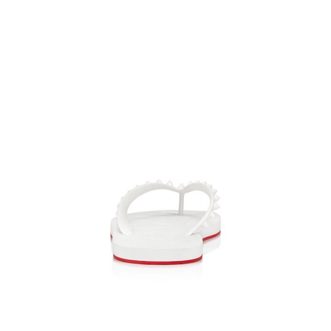 Christian Louboutin Loubi Flip 000 Pvc Sandals Espadrilles & Sandals Herre Hvide | DK-79081