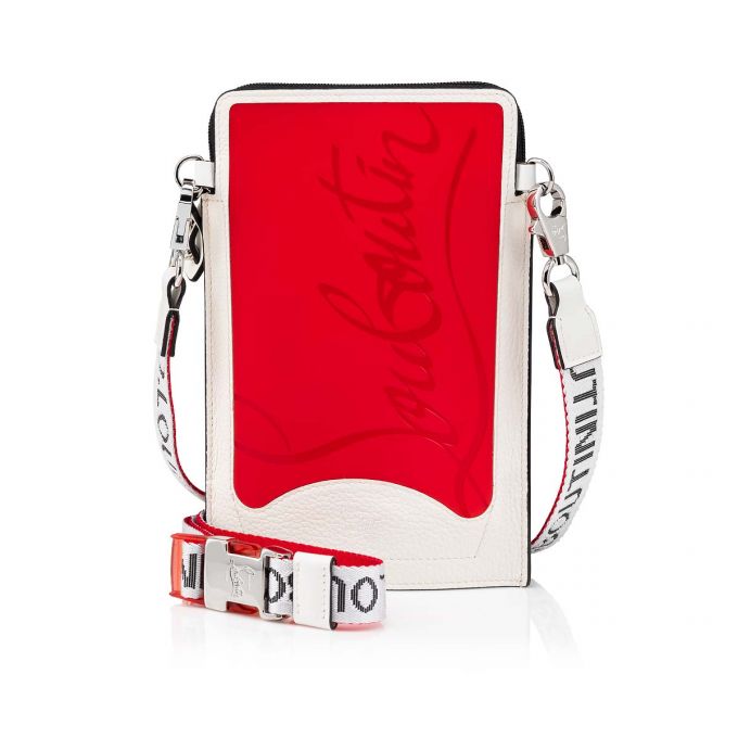 Christian Louboutin Loubilab Classic Fabric Messenger Bags Messenger Taske Herre Rød Hvide Sort | DK-45940